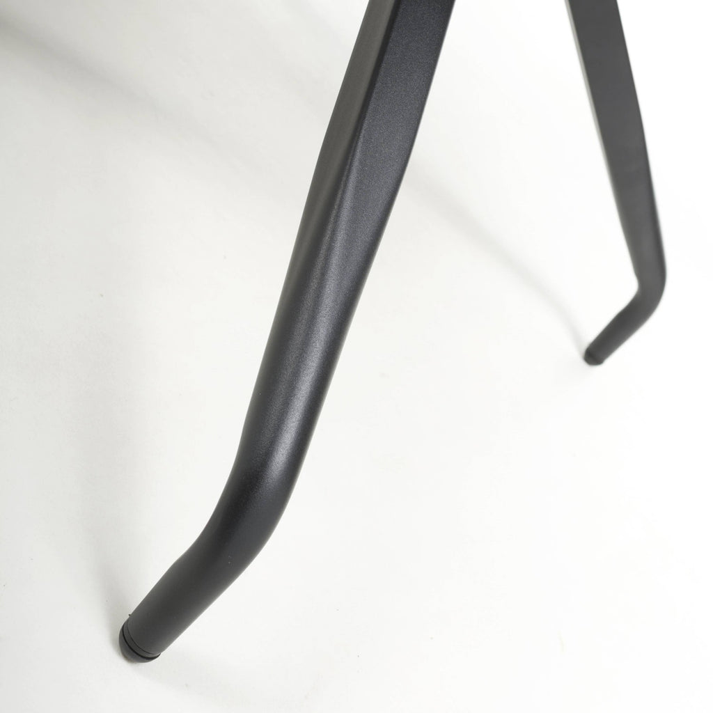 White Fabric Ribbed Swivel Dining Chair with Metal Legs - Home Furniture Interiors