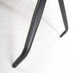 White Fabric Ribbed Swivel Dining Chair with Metal Legs - Home Furniture Interiors