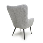 Bordeaux Textured Chenille Effect Grey Armchair - Home Furniture Interiors