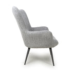 Bordeaux Textured Chenille Effect Grey Armchair - Home Furniture Interiors