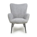 Bordeaux Textured Chenille Effect Grey Armchair - Home Furniture Interiors