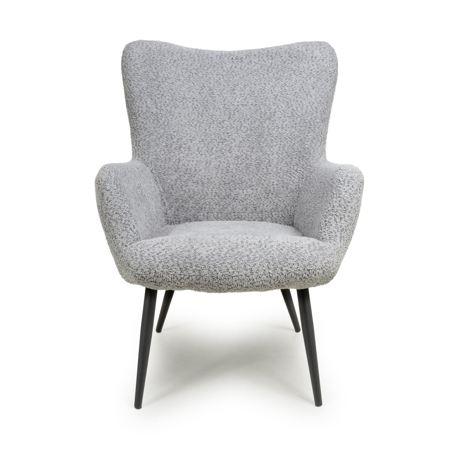 Bordeaux Textured Chenille Effect Grey Armchair - Home Furniture Interiors