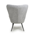 Bordeaux Textured Chenille Effect Grey Armchair - Home Furniture Interiors