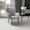 Bordeaux Textured Chenille Effect Grey Armchair - Home Furniture Interiors