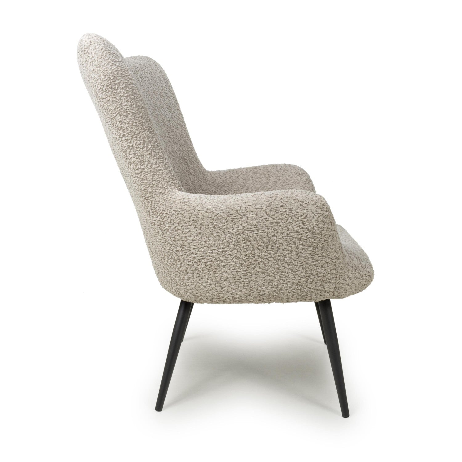 Bordeaux Textured Chenille Effect Mink Armchair - Home Furniture Interiors