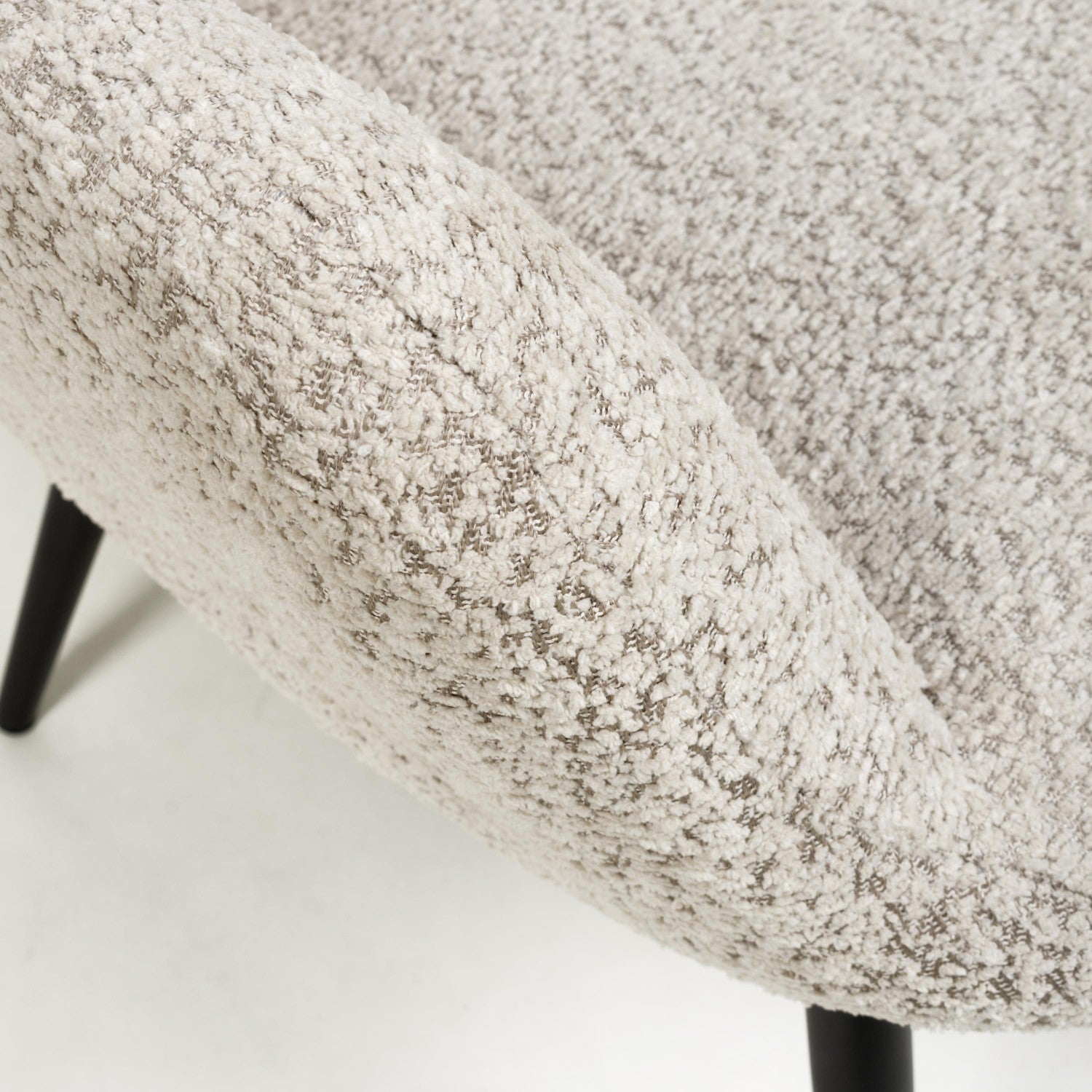 Bordeaux Textured Chenille Effect Mink Armchair - Home Furniture Interiors