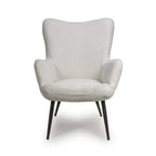 Bordeaux White Textured Fabric Armchair - Home Furniture Interiors