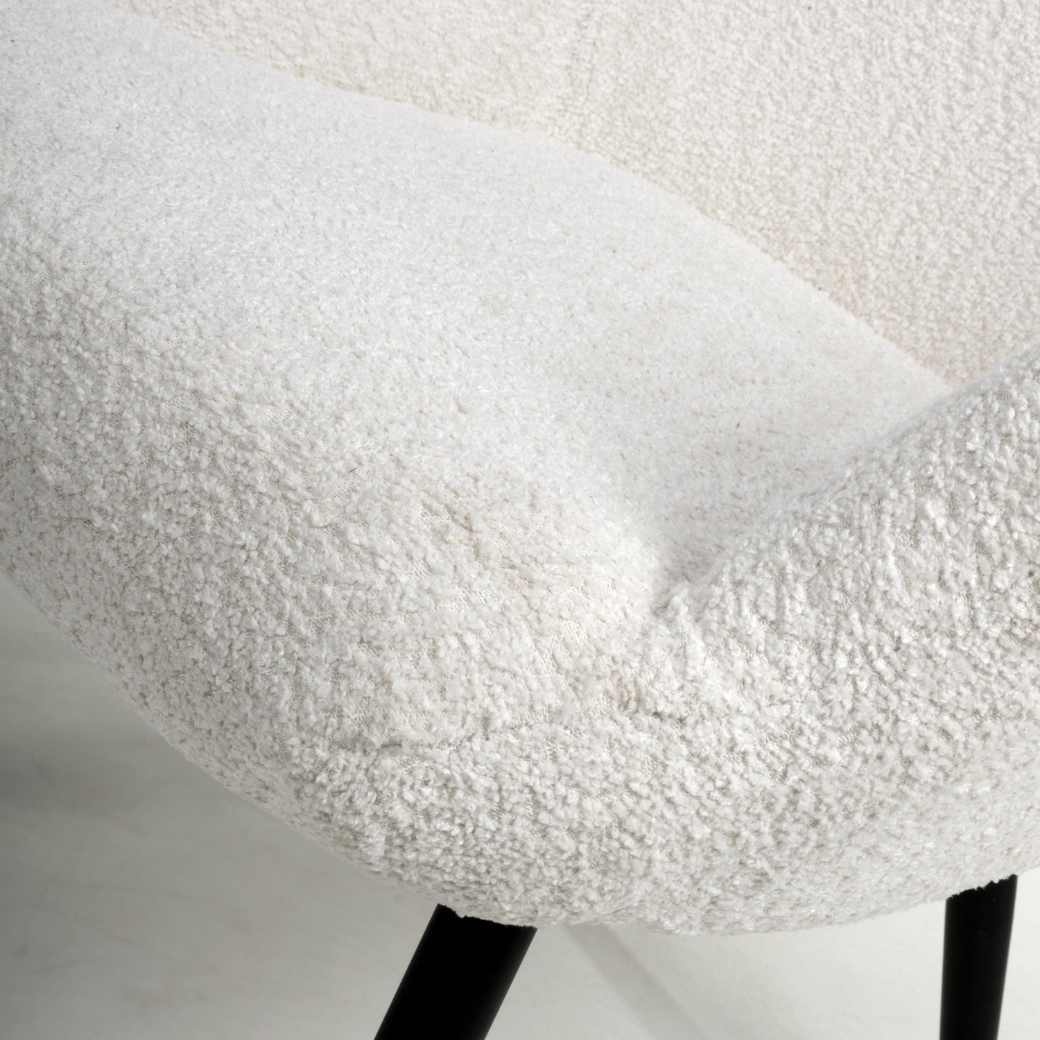 Bordeaux White Textured Fabric Armchair - Home Furniture Interiors