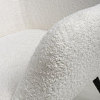 Bordeaux White Textured Fabric Armchair - Home Furniture Interiors