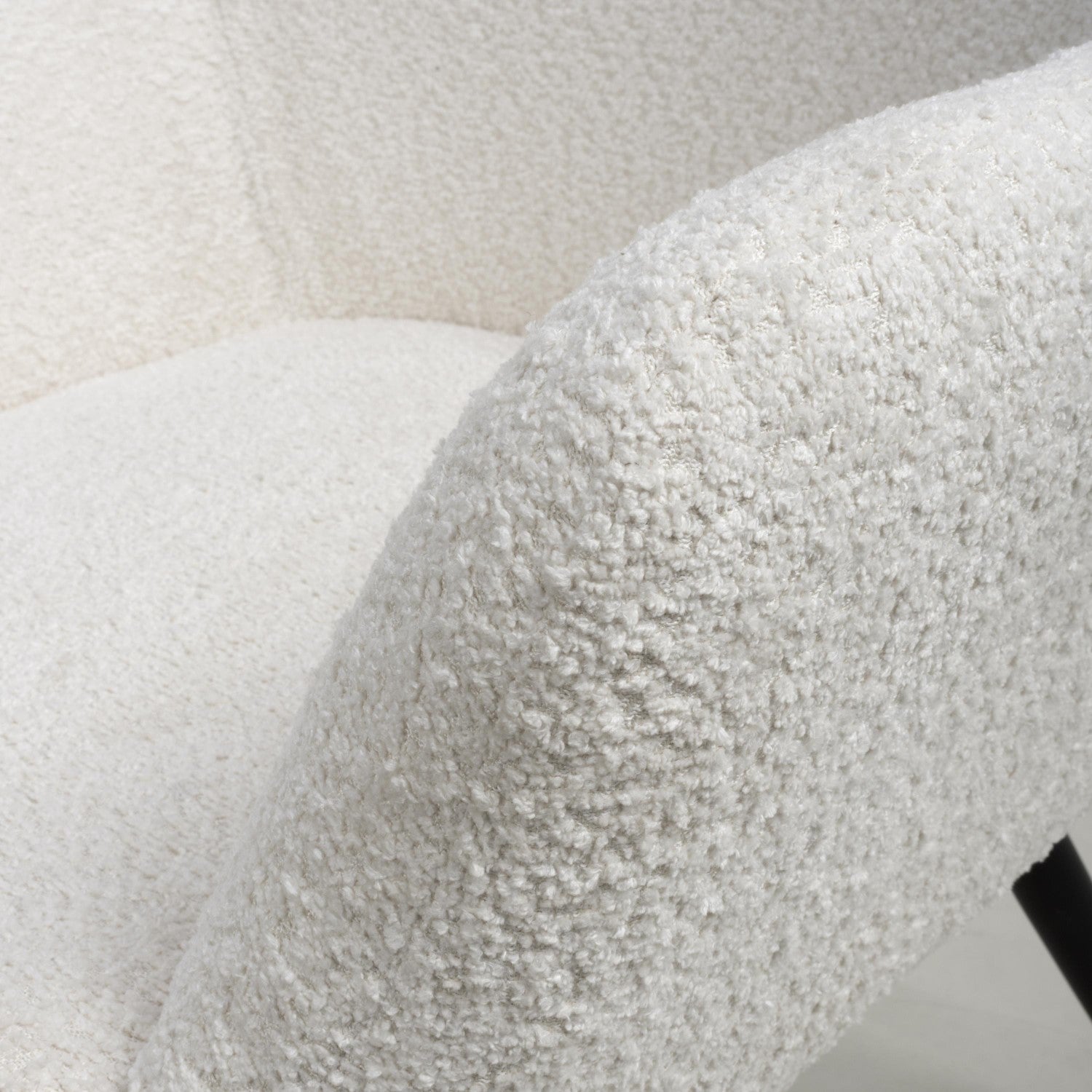 Bordeaux White Textured Fabric Armchair - Home Furniture Interiors