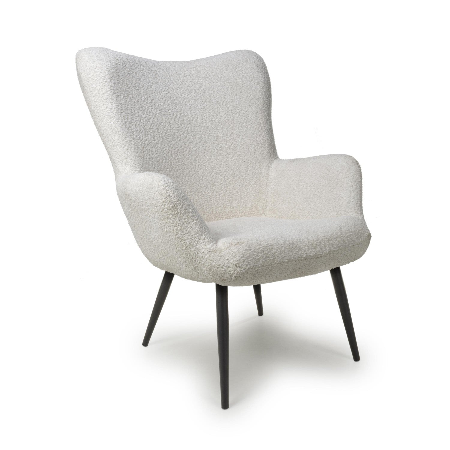 Bordeaux White Textured Fabric Armchair - Home Furniture Interiors