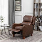 Portland Brown Leather Effect Recliner - Home Furniture Interiors