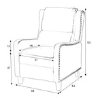 Portland Brown Leather Effect Recliner - Home Furniture Interiors