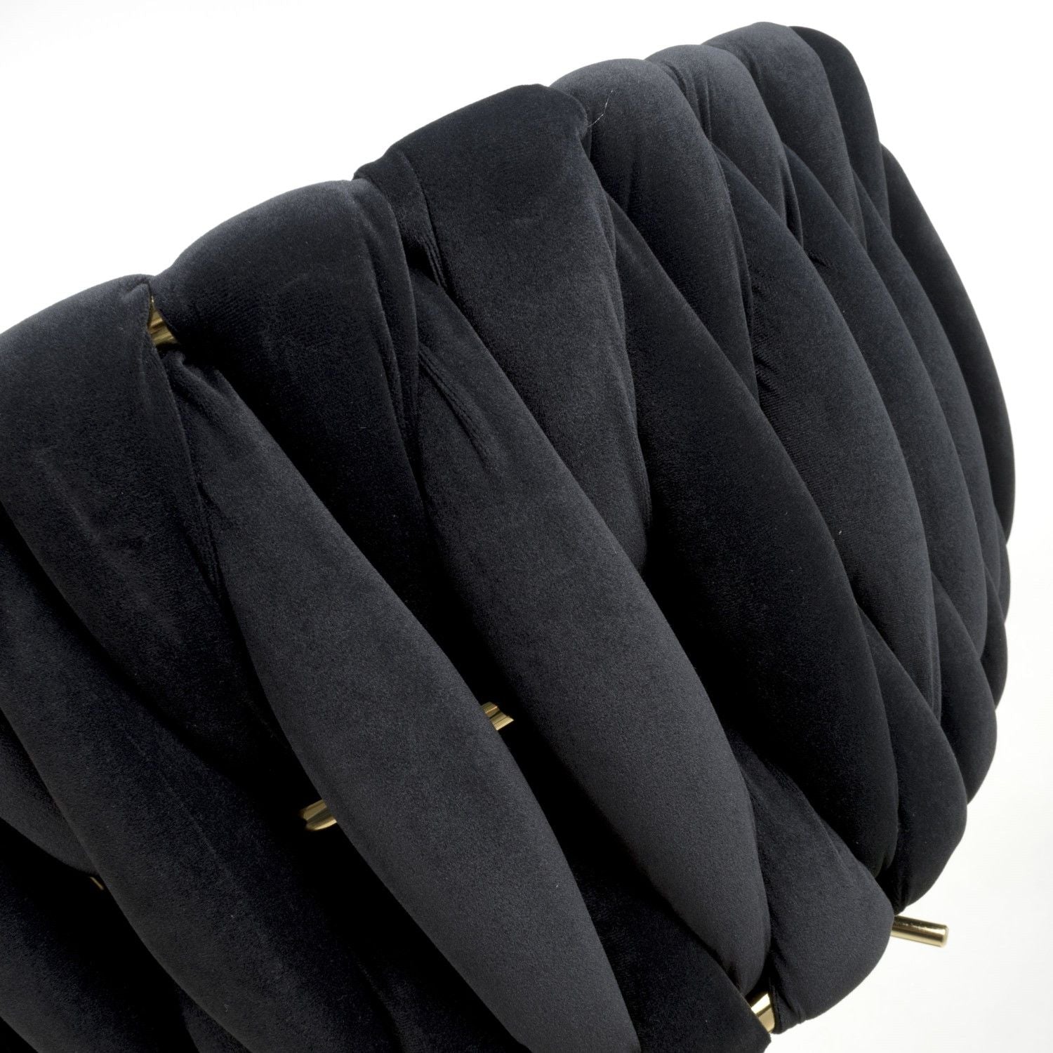 Black Velvet Fabric Adjustable Swivel Bar Stool Gold Legs - Home Furniture Interiors