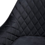 Black Velvet Fabric Bar Stool Black and Gold Metal Legs - Home Furniture Interiors