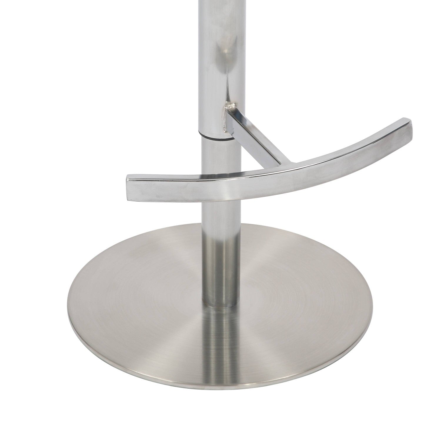 Brushed Velvet Cream Fabric Brushed Steel Bar Stool - Home Furniture Interiors