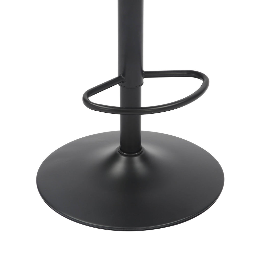 Brushed Velvet Fabric Mustard Yellow and Black Bar Stool - Home Furniture Interiors
