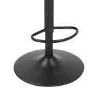 Brushed Velvet Fabric Mustard Yellow and Black Bar Stool - Home Furniture Interiors