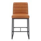 Carlton Real Leather Light Brown Bar Stool - Home Furniture Interiors