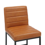 Carlton Real Leather Light Brown Bar Stool - Home Furniture Interiors