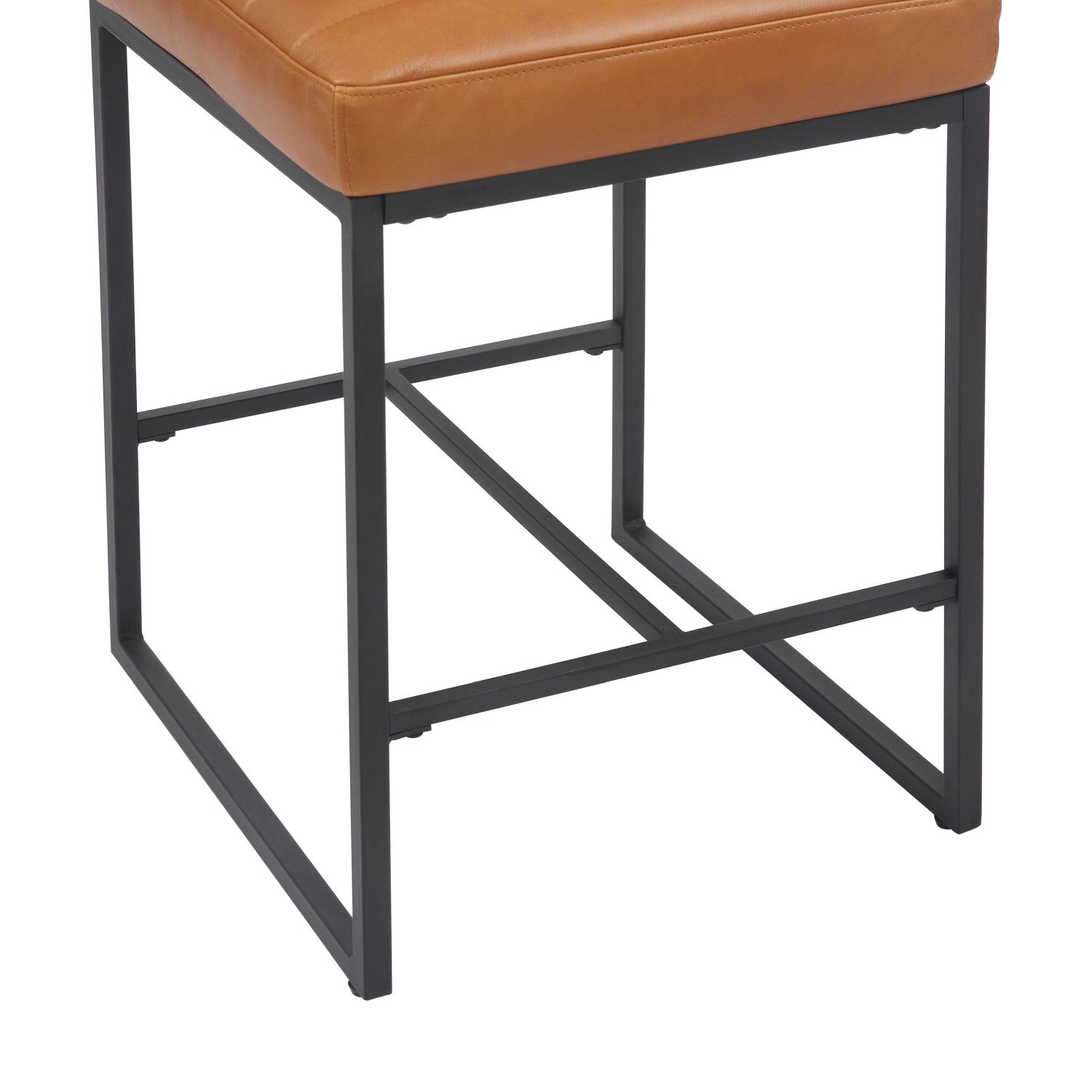 Carlton Real Leather Light Brown Bar Stool - Home Furniture Interiors