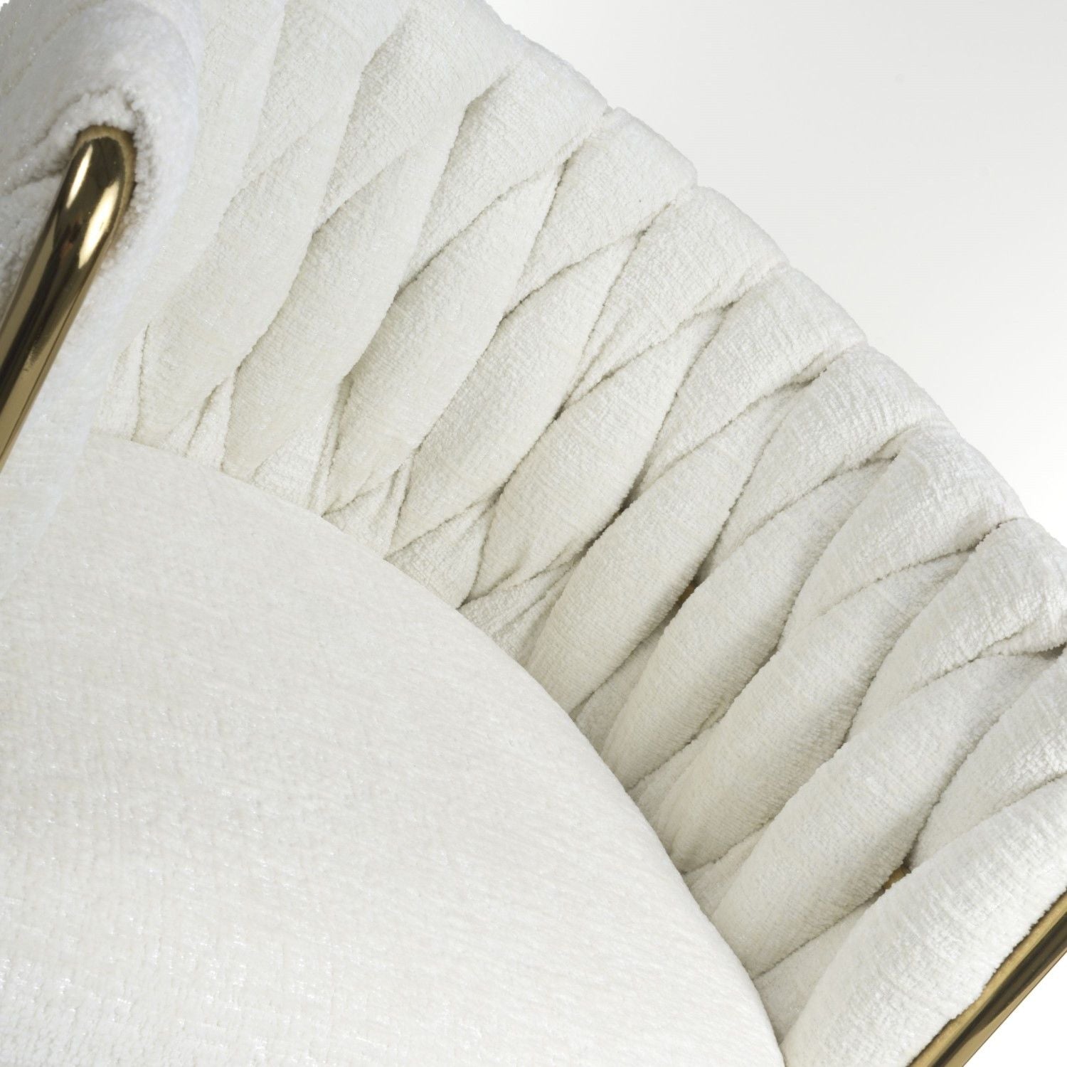 Cream Linen Fabric Adjustable Swivel Bar Stool Gold Legs - Home Furniture Interiors