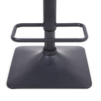 Grey Suede Adjustable Bar Stool Black Metal Base - Home Furniture Interiors