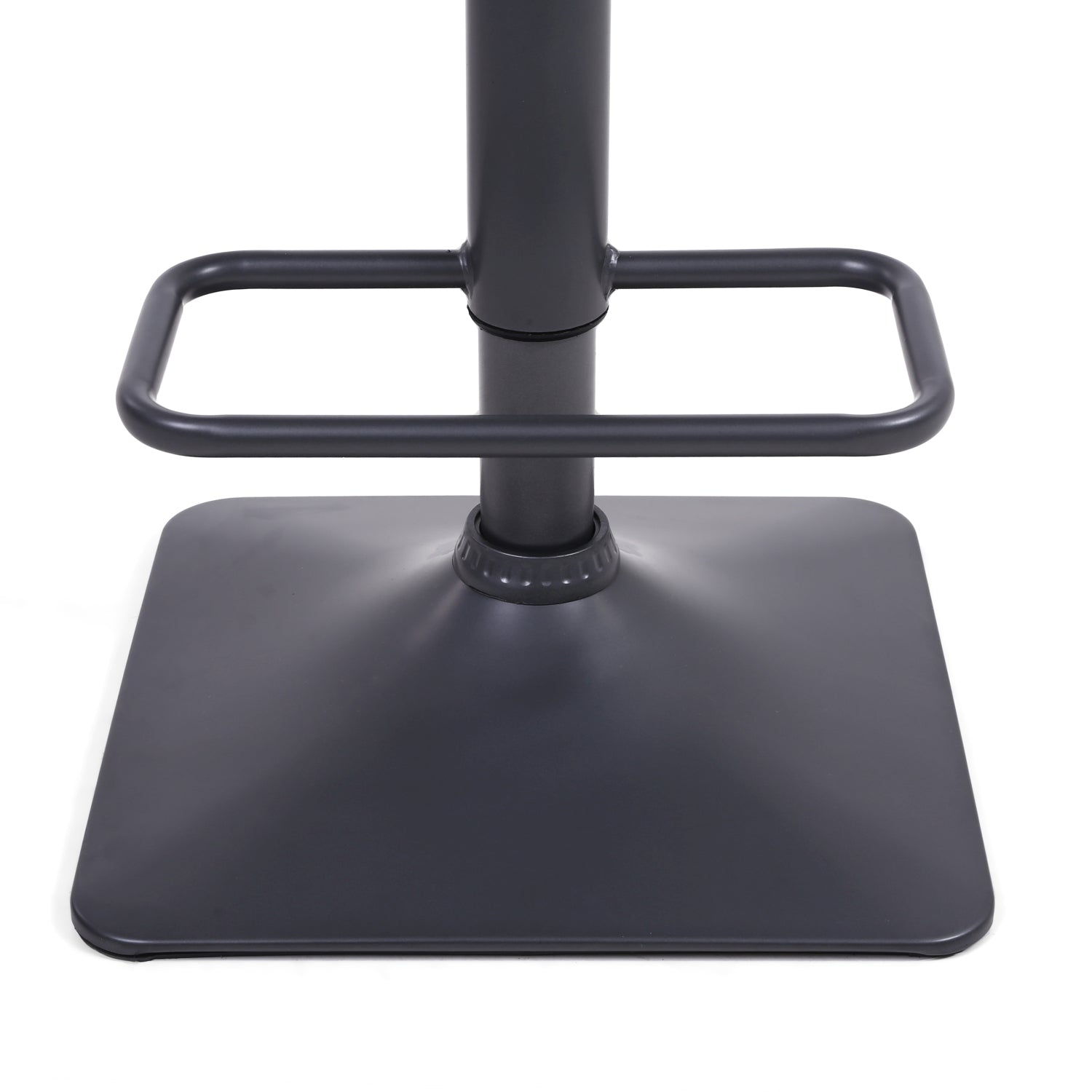 Grey Suede Adjustable Bar Stool Black Metal Base - Home Furniture Interiors