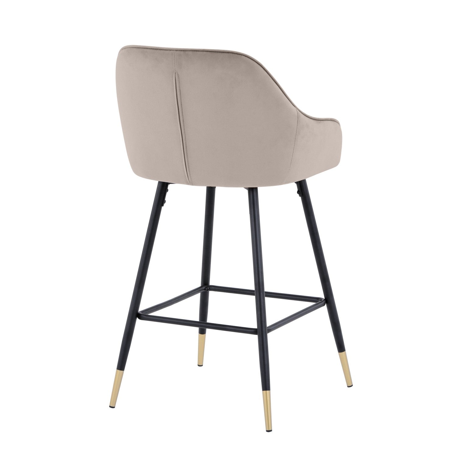 Mink Brushed Velvet Kitchen Bar Stool - Home Furniture Interiors