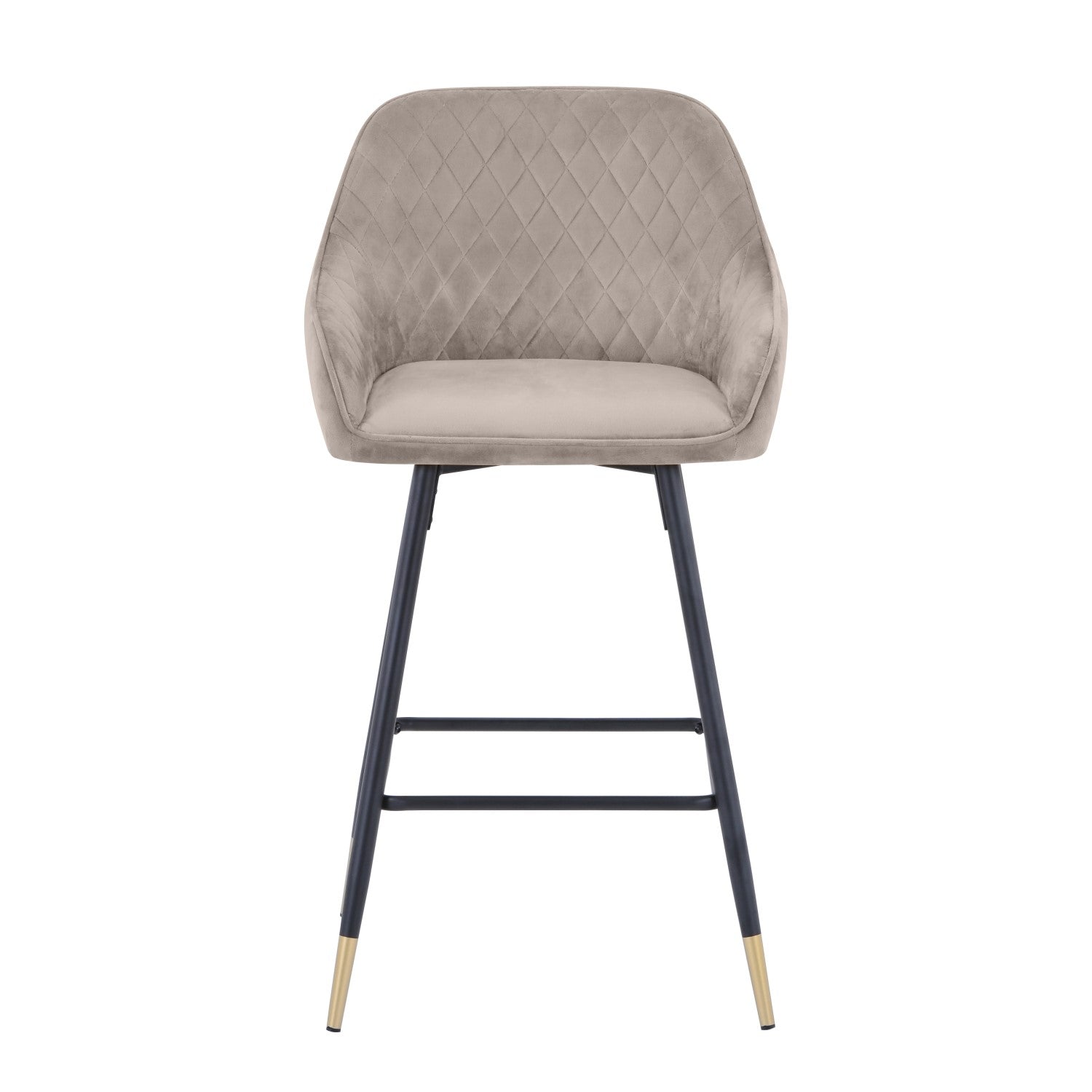 Mink Brushed Velvet Kitchen Bar Stool - Home Furniture Interiors