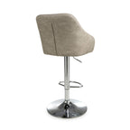 Serena Leather Effect Mink Bar Stool - Home Furniture Interiors