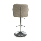 Serena Leather Effect Mink Bar Stool - Home Furniture Interiors