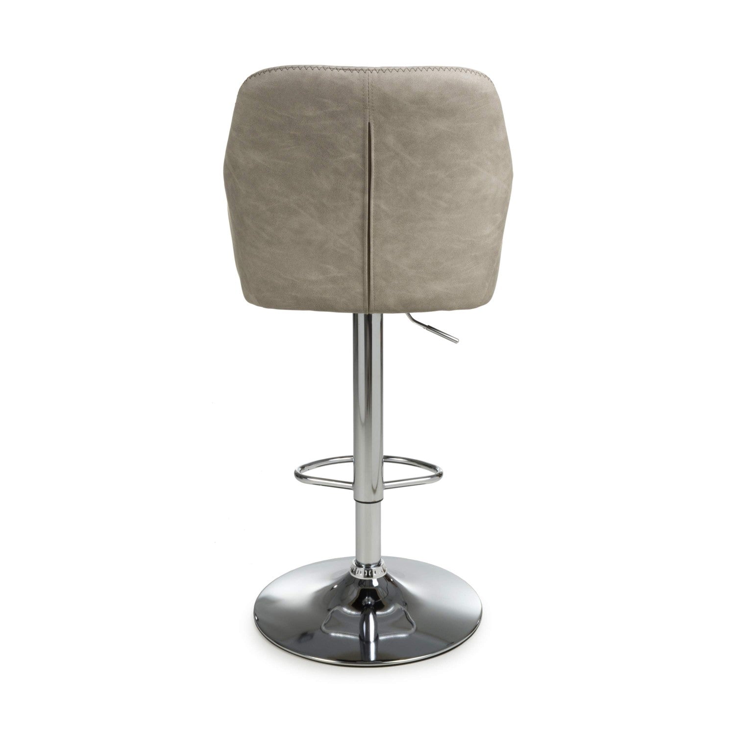 Serena Leather Effect Mink Bar Stool - Home Furniture Interiors
