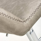 Serena Leather Effect Mink Bar Stool - Home Furniture Interiors