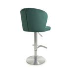 Sigma Brushed Velvet Green Bar Stool - Home Furniture Interiors