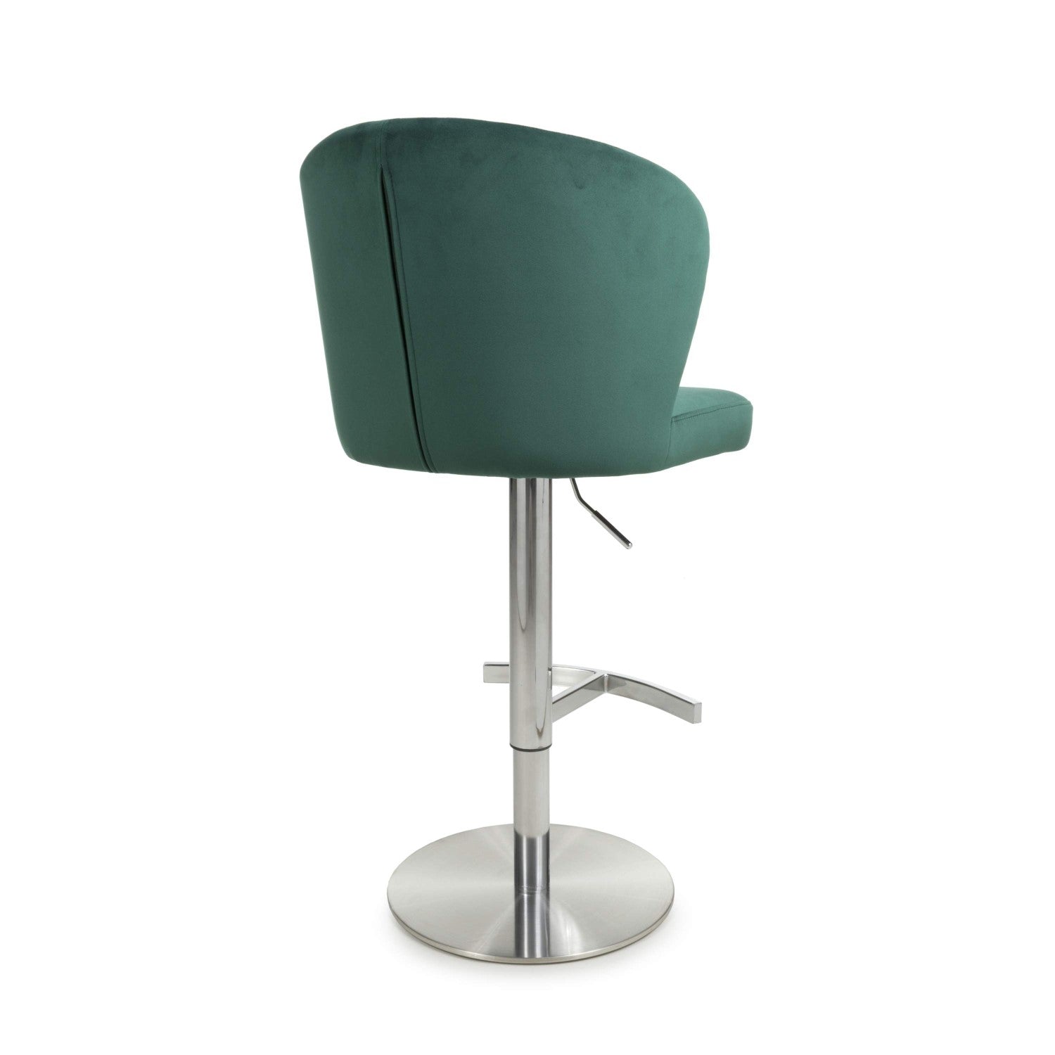 Sigma Brushed Velvet Green Bar Stool - Home Furniture Interiors