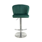 Sigma Brushed Velvet Green Bar Stool - Home Furniture Interiors