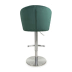 Sigma Brushed Velvet Green Bar Stool - Home Furniture Interiors