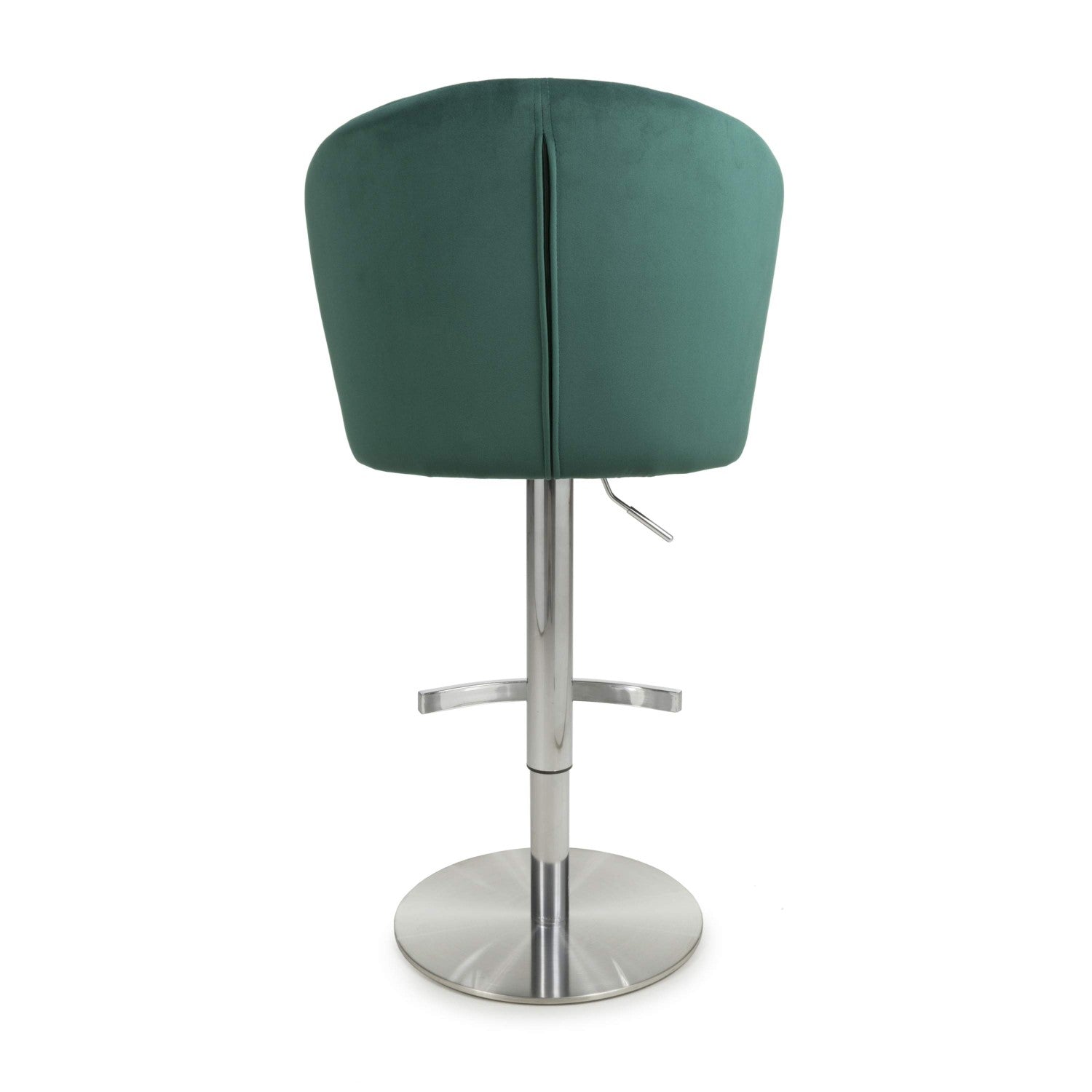 Sigma Brushed Velvet Green Bar Stool - Home Furniture Interiors