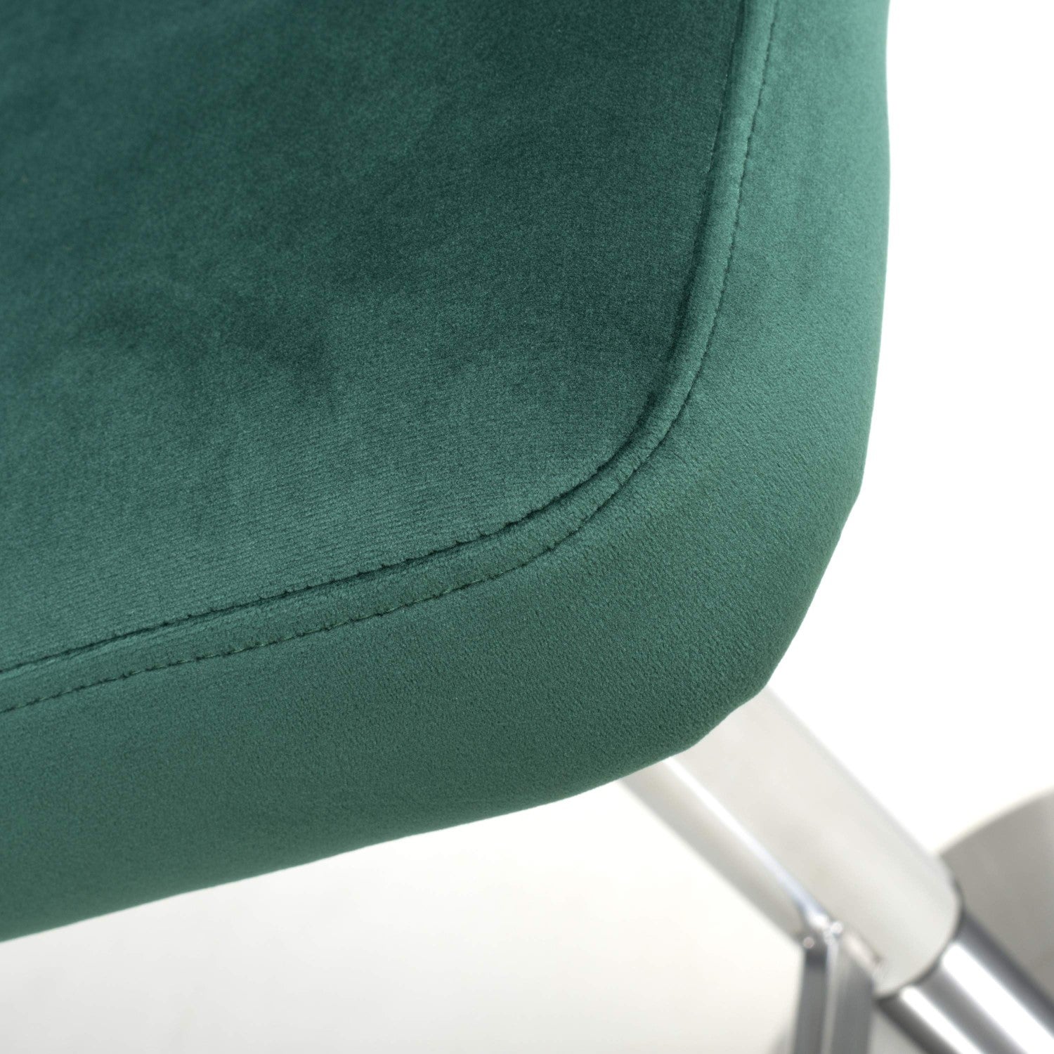 Sigma Brushed Velvet Green Bar Stool - Home Furniture Interiors