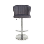Sigma Brushed Velvet Grey Bar Stool - Home Furniture Interiors