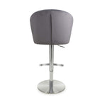 Sigma Brushed Velvet Grey Bar Stool - Home Furniture Interiors