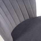 Sigma Brushed Velvet Grey Bar Stool - Home Furniture Interiors