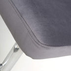 Sigma Brushed Velvet Grey Bar Stool - Home Furniture Interiors