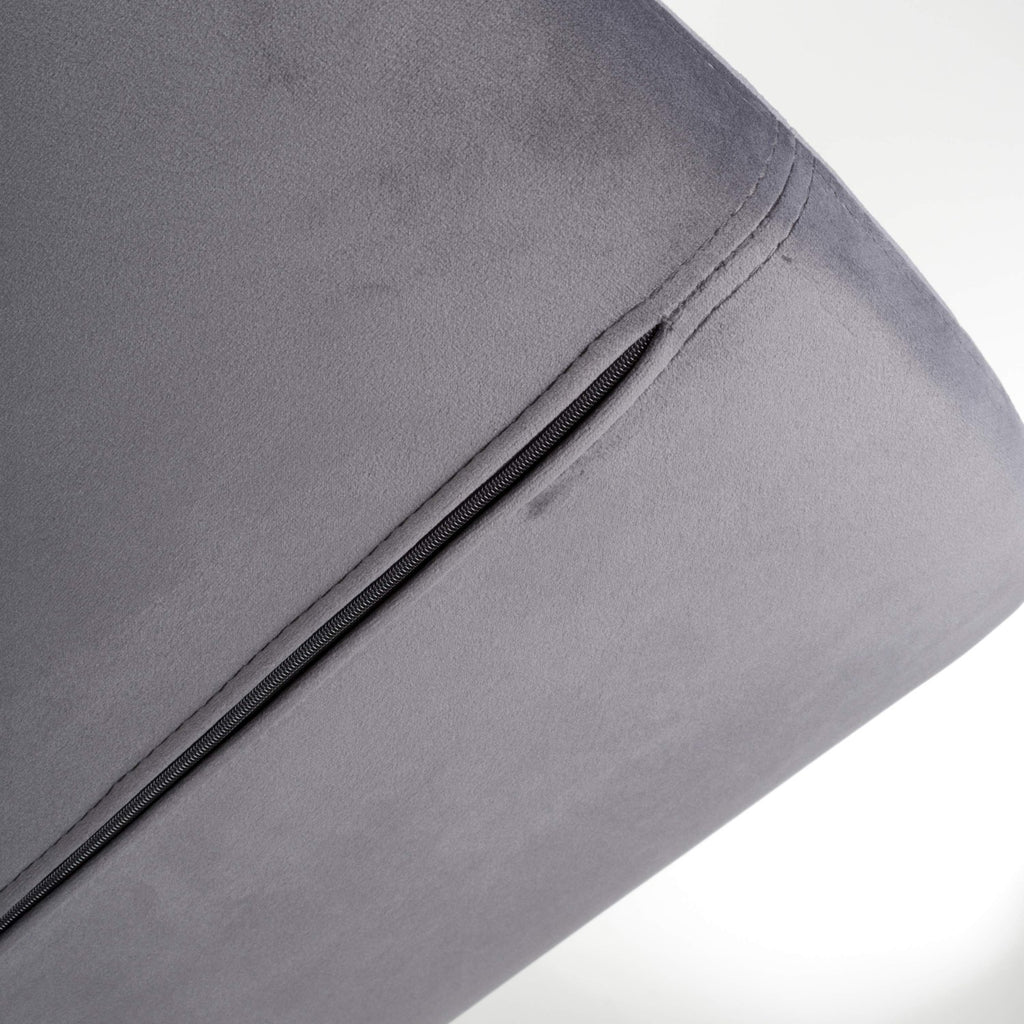 Sigma Brushed Velvet Grey Bar Stool - Home Furniture Interiors