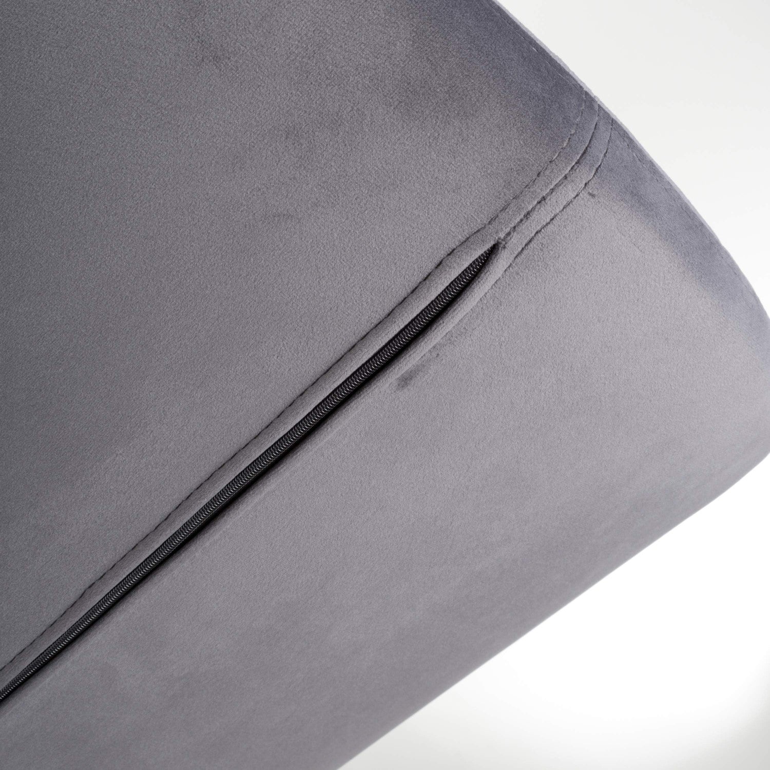Sigma Brushed Velvet Grey Bar Stool - Home Furniture Interiors