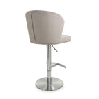 Sigma Brushed Velvet Mink Bar Stool - Home Furniture Interiors