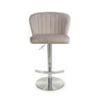 Sigma Brushed Velvet Mink Bar Stool - Home Furniture Interiors