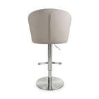 Sigma Brushed Velvet Mink Bar Stool - Home Furniture Interiors