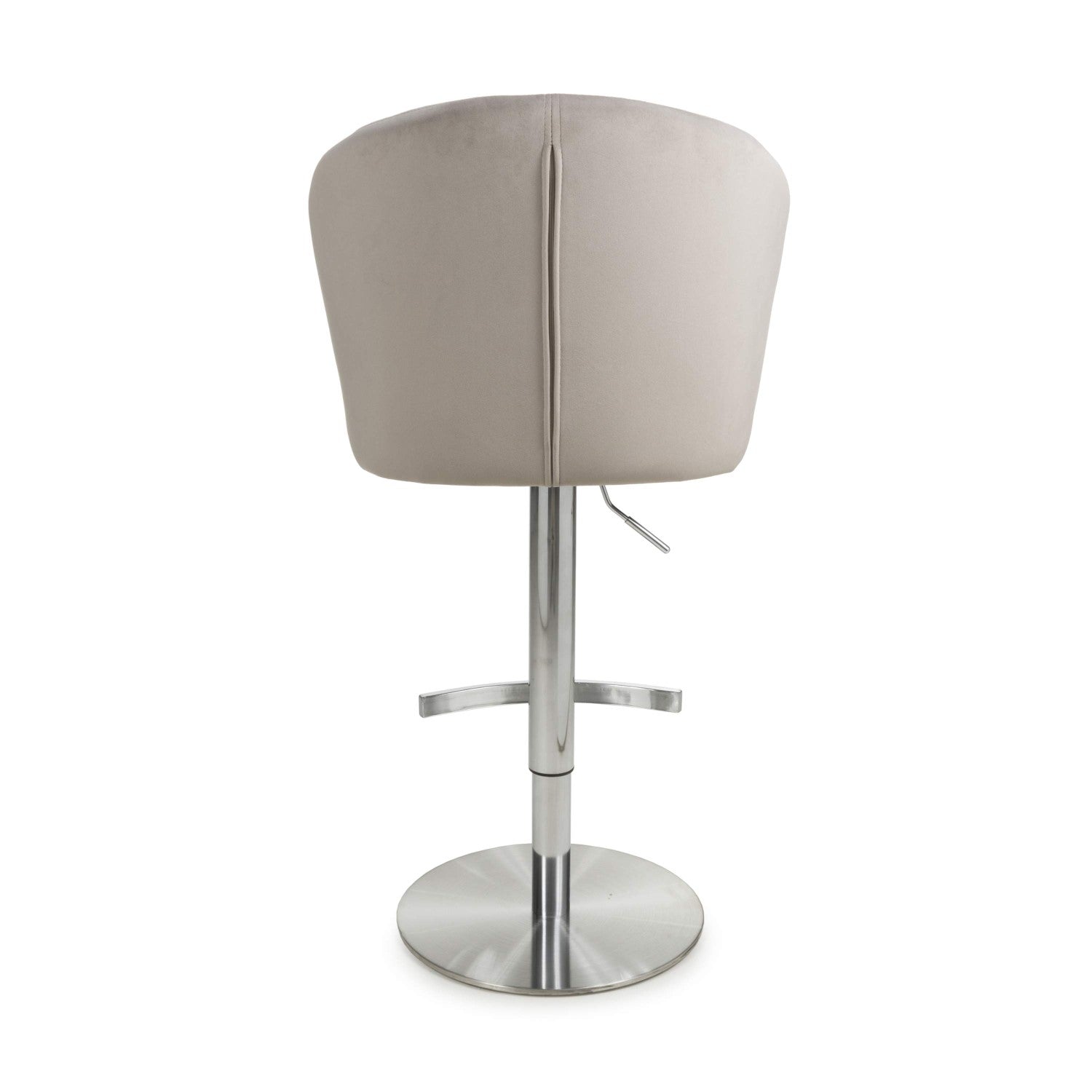 Sigma Brushed Velvet Mink Bar Stool - Home Furniture Interiors